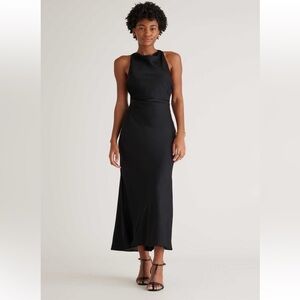 Quince Black Midi Dress